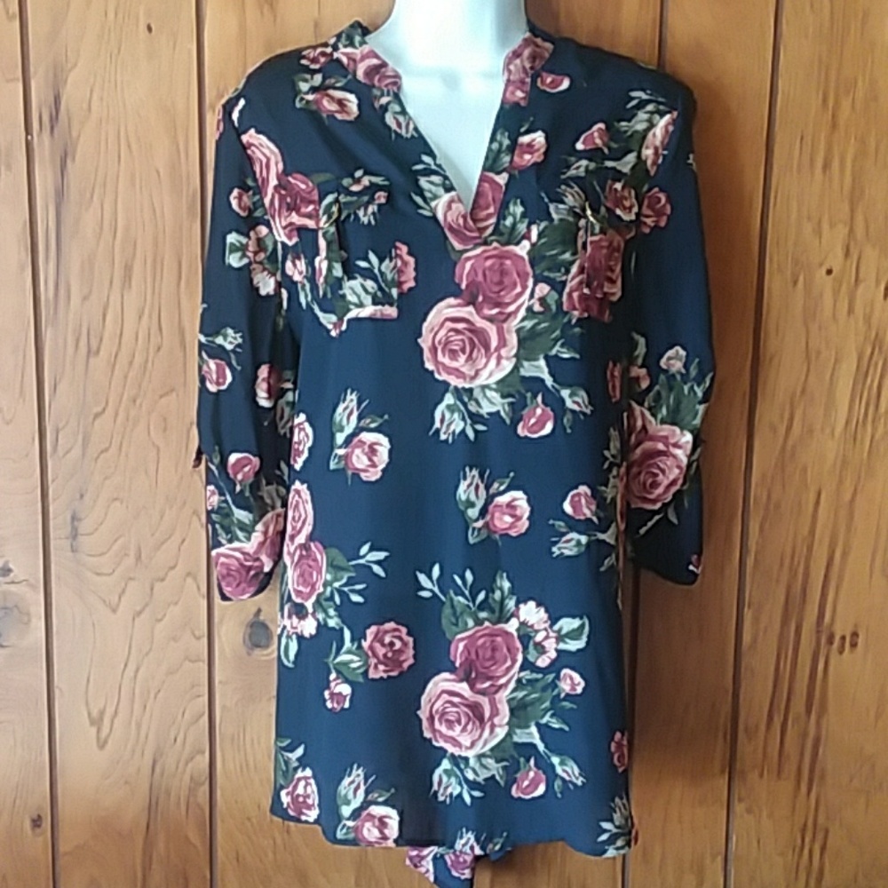 Rose Patterned Blouse